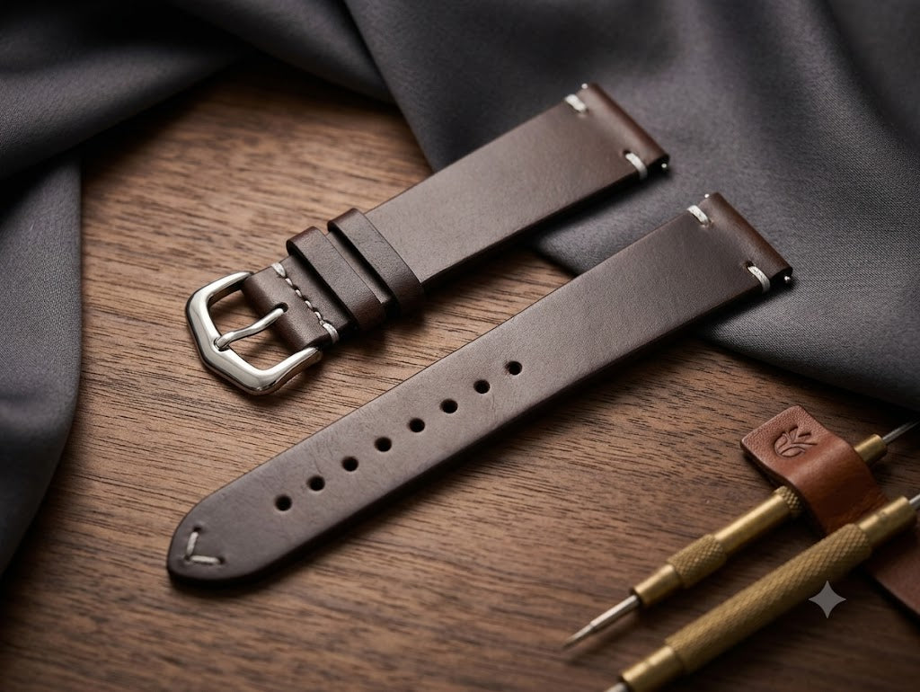 Casual Genuine Leather Watch Strap thick style