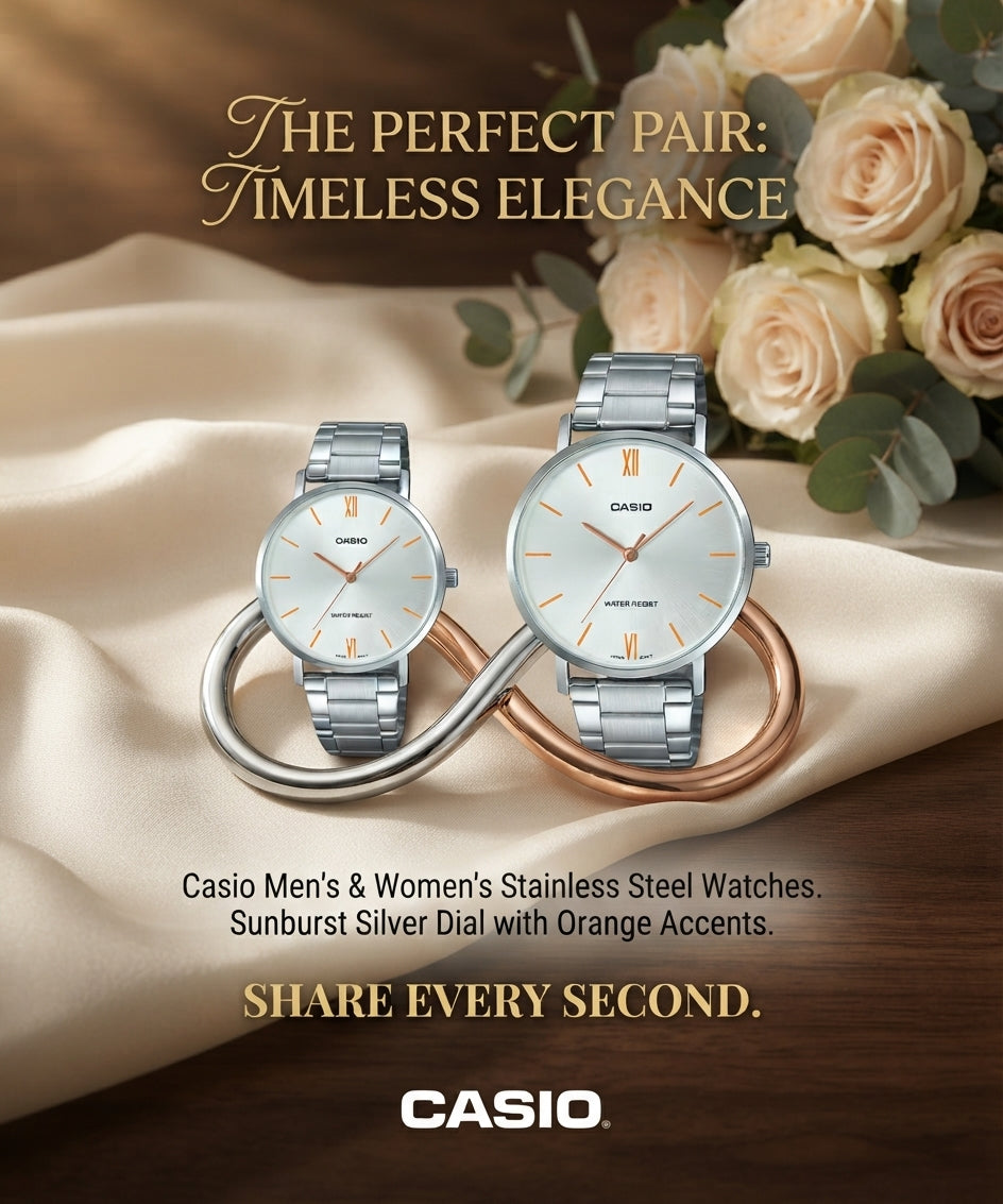 Casio MTP-VT01D-7B & LTP-VT01D-7B"His & Hers
