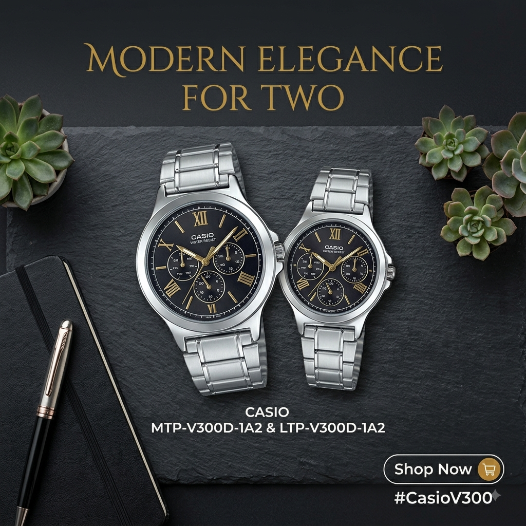Casio MTP-V300D-1A2 & LTP-V300D-1A2"His & Hers