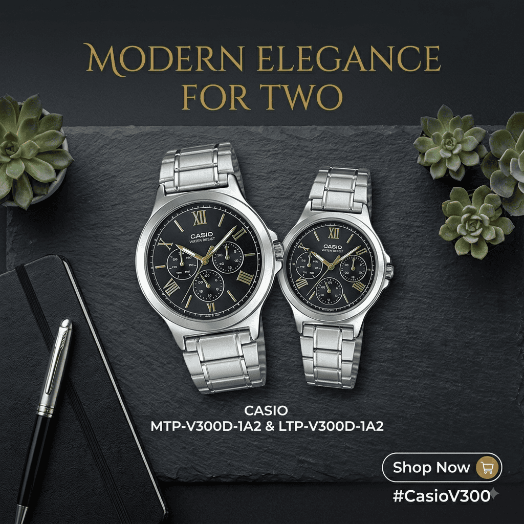 Casio MTP-V300D-1A2 & LTP-V300D-1A2"His & Hers