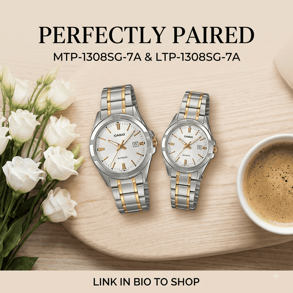 Casio MTP-1308SG-7AV & LTP-1308SG-7A "His & Hers