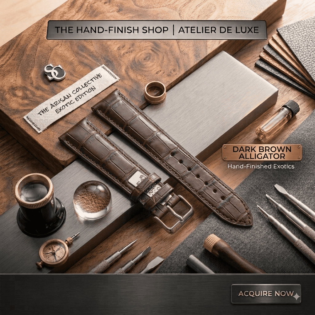 Genuine Crocodile Leather Watch Strap