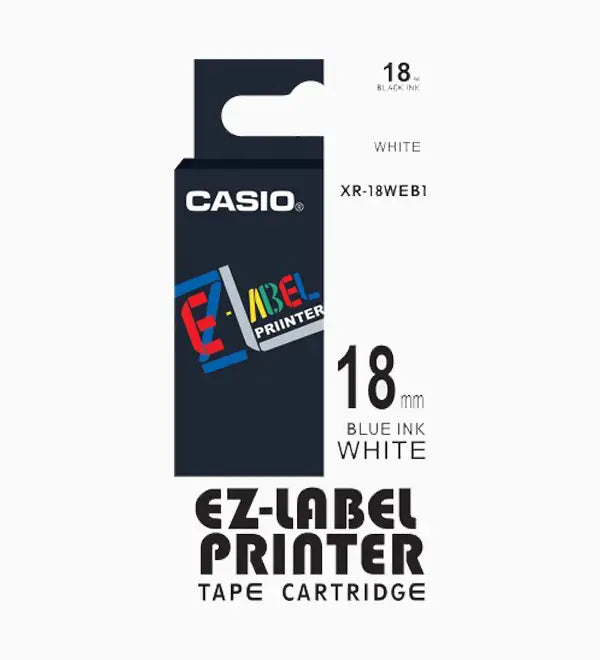 XR-18MM WHITE -CASIO CARTRIDGES