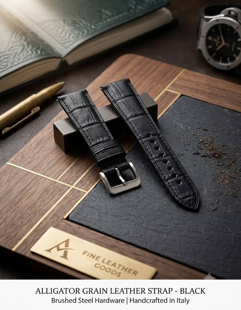 Genuine Crocodile Leather Watch Strap