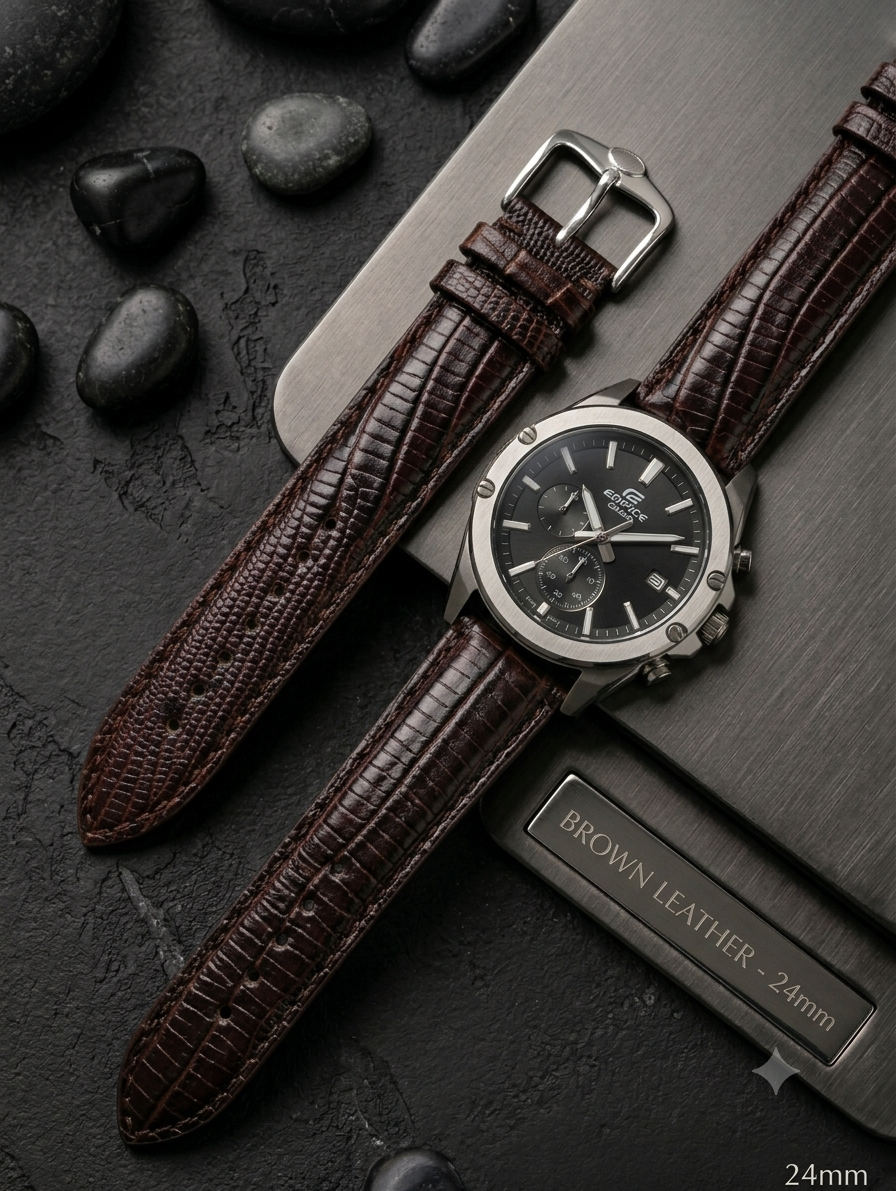 24mm fancy Genuine Leather Watch Strap