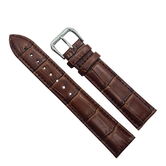 24mm Genuine Crocodile Leather Watch Strap