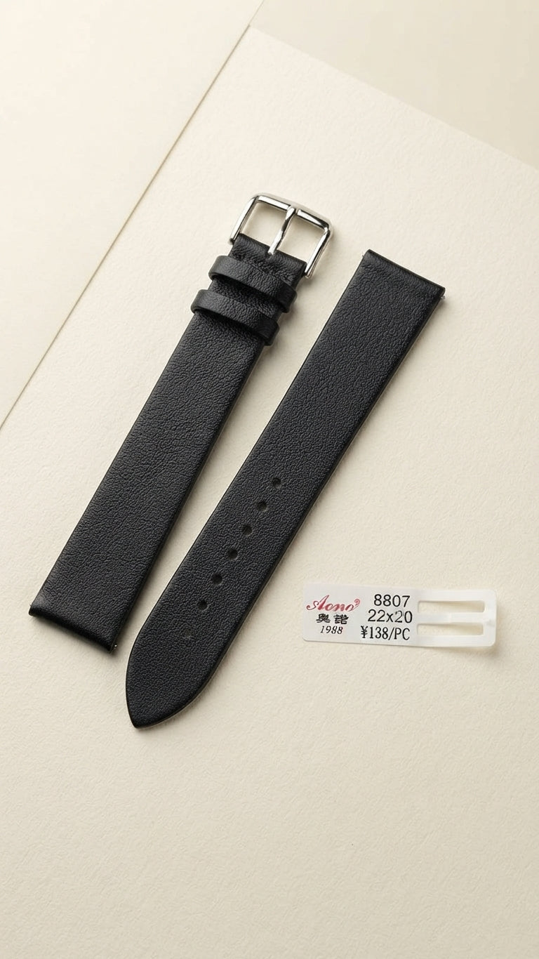 Formal Plane unstitch style  Genuine Leather Watch Strap