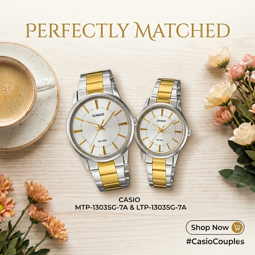 Casio MTP-1303SG-7A & LTP-1303SG-7A"His & Hers