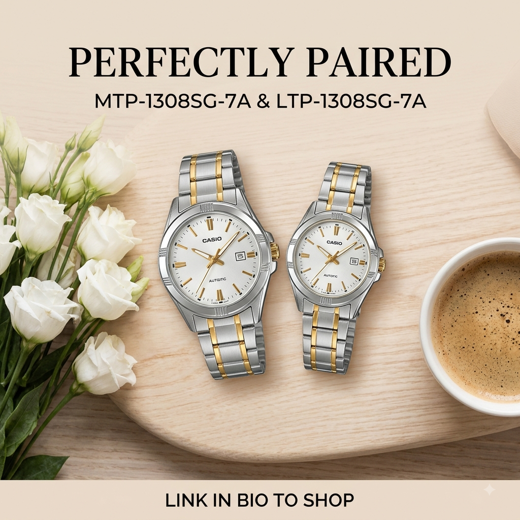 Casio MTP-1308SG-7AV & LTP-1308SG-7A "His & Hers